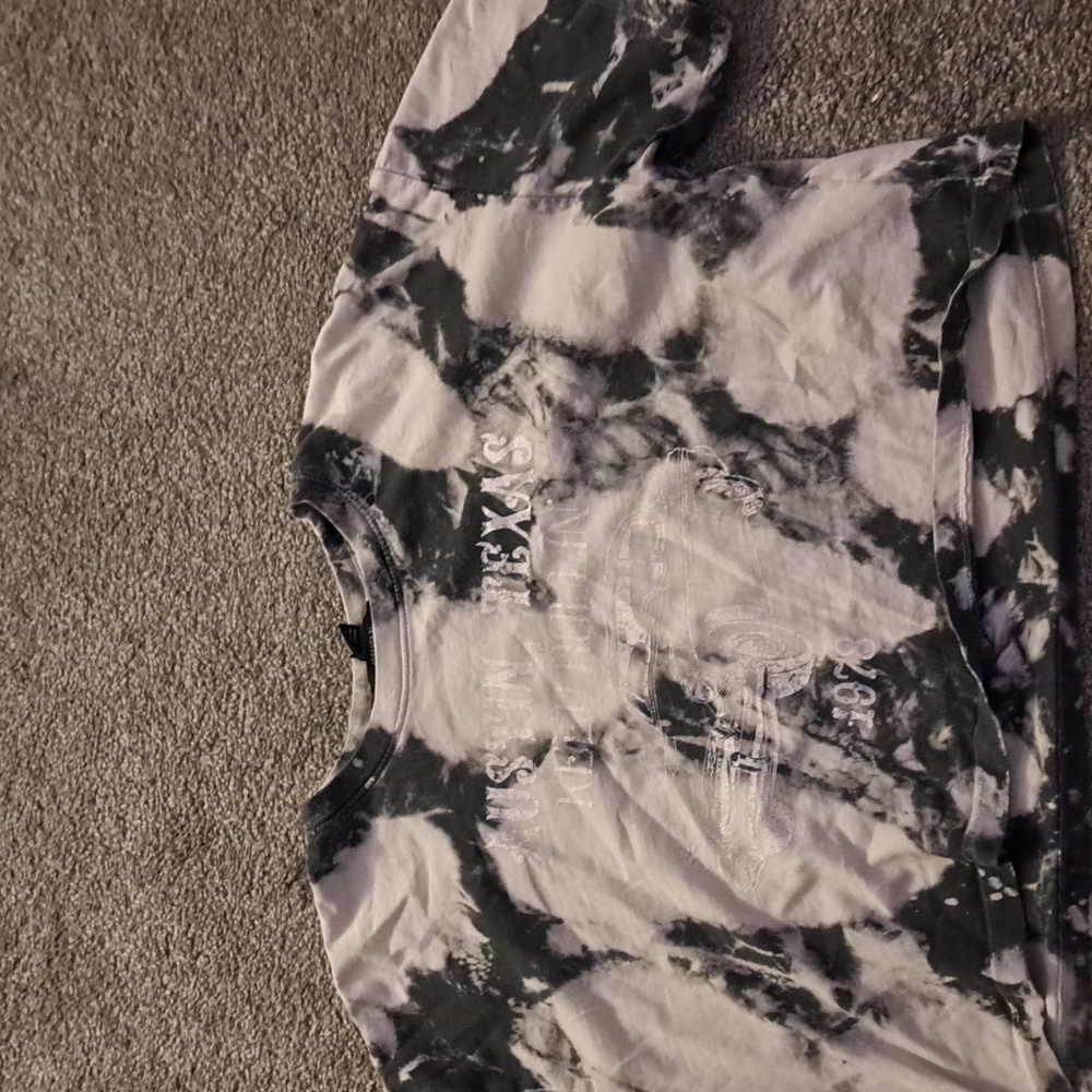 A white and black crop top